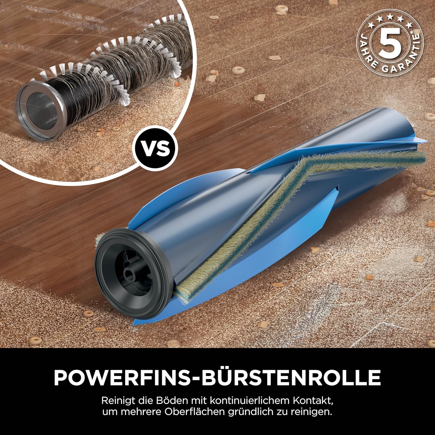 Shark PowerPro Akku-Staubsauger freistehend, bis 50 Min. Laufzeit, kabellos, beutellos, für Tierhaare, Allergiker, Teppich und Hartböden, mit LED-Licht und Knickgelenk-Rohr, grau metallic, IZ380EUT
