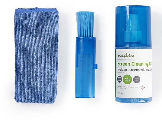NEDIS - Kit de nettoyage CLSN120BU - Kit Nettoyage Écran 200 ml