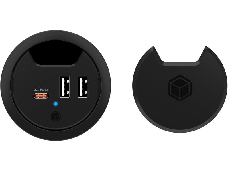 ICY BOX Tisch-Hub IB-HUB1407 USB Tischladegerät mit Power Delivery und Quick Charge