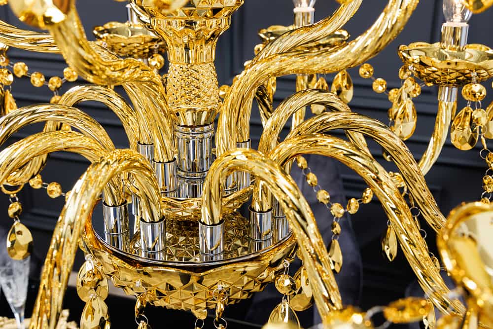 Design Kronleuchter CRYSTAL XL 80cm gold 15-armig Lüster Kristall-Lampe