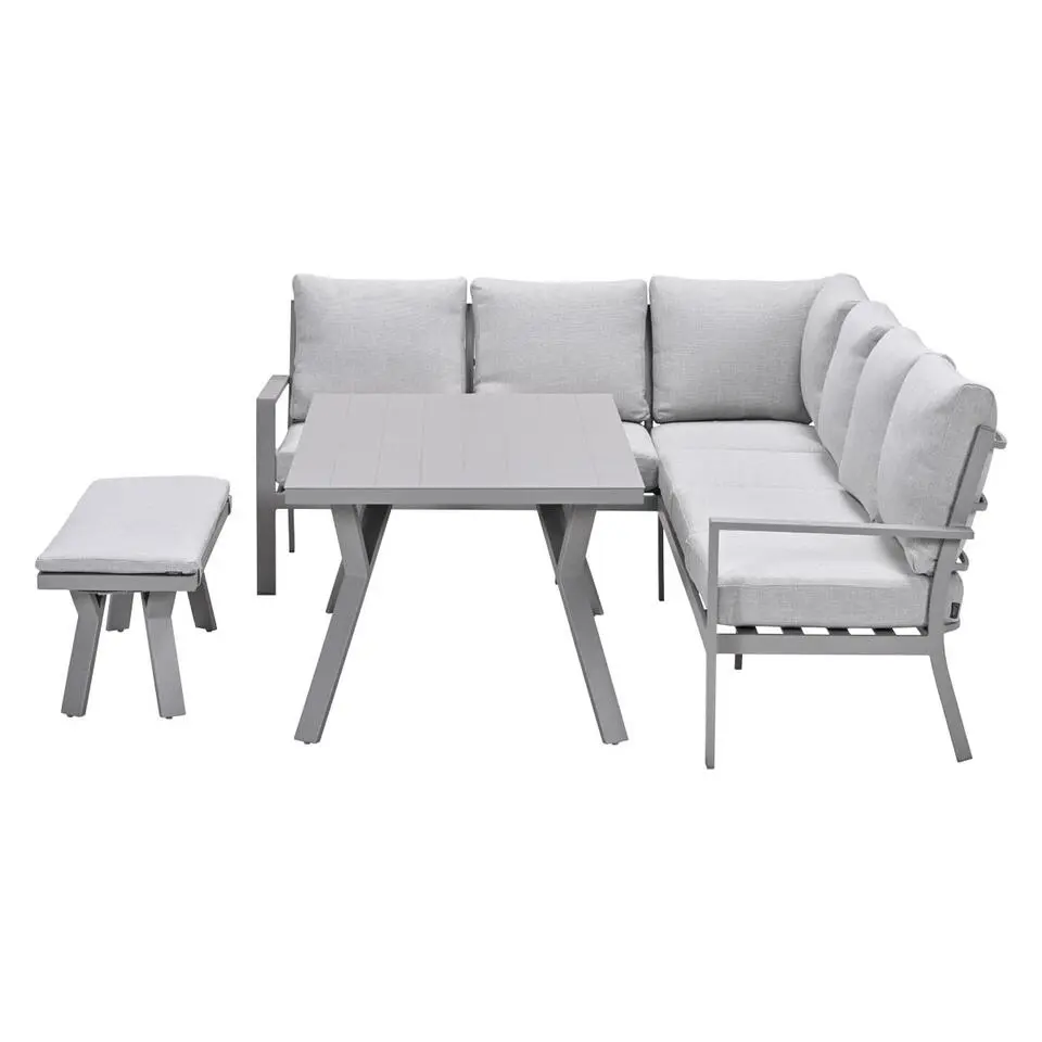 Garden Impressions Senja lounge dining set 4-delig links - valley sand
