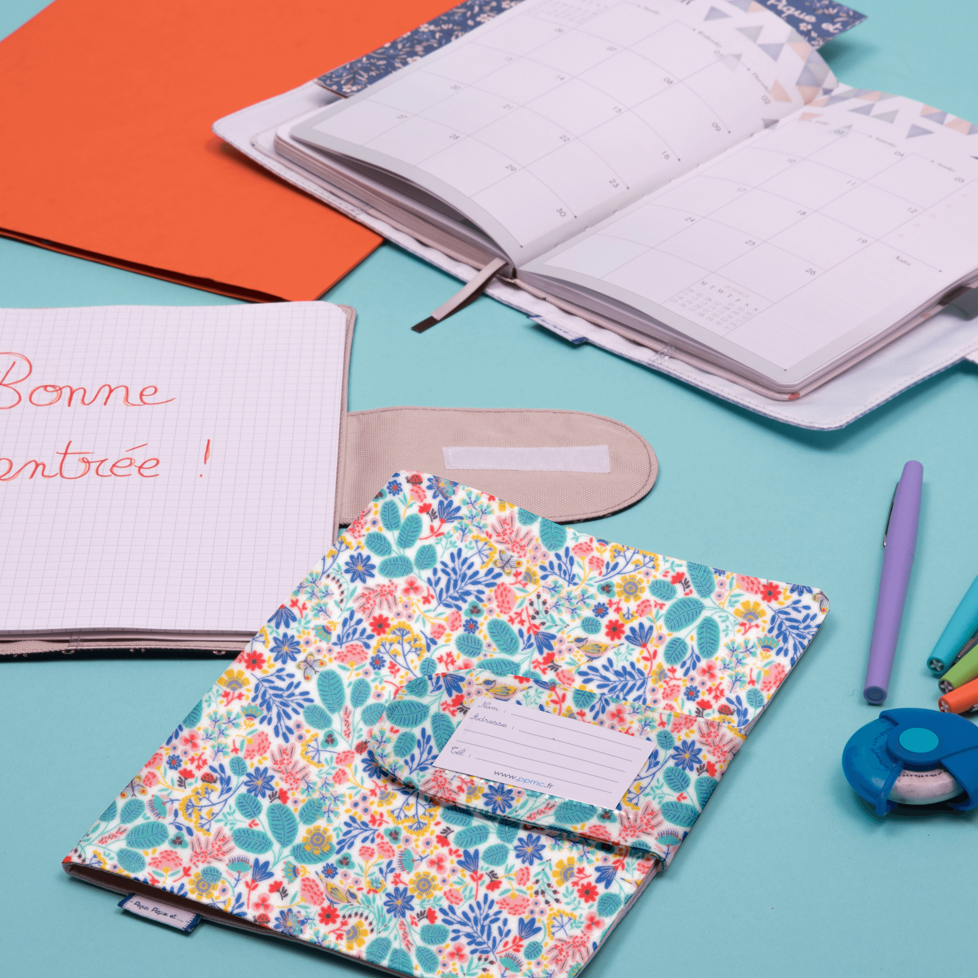 Protège Carnet De Santé Champêtre Bleuté