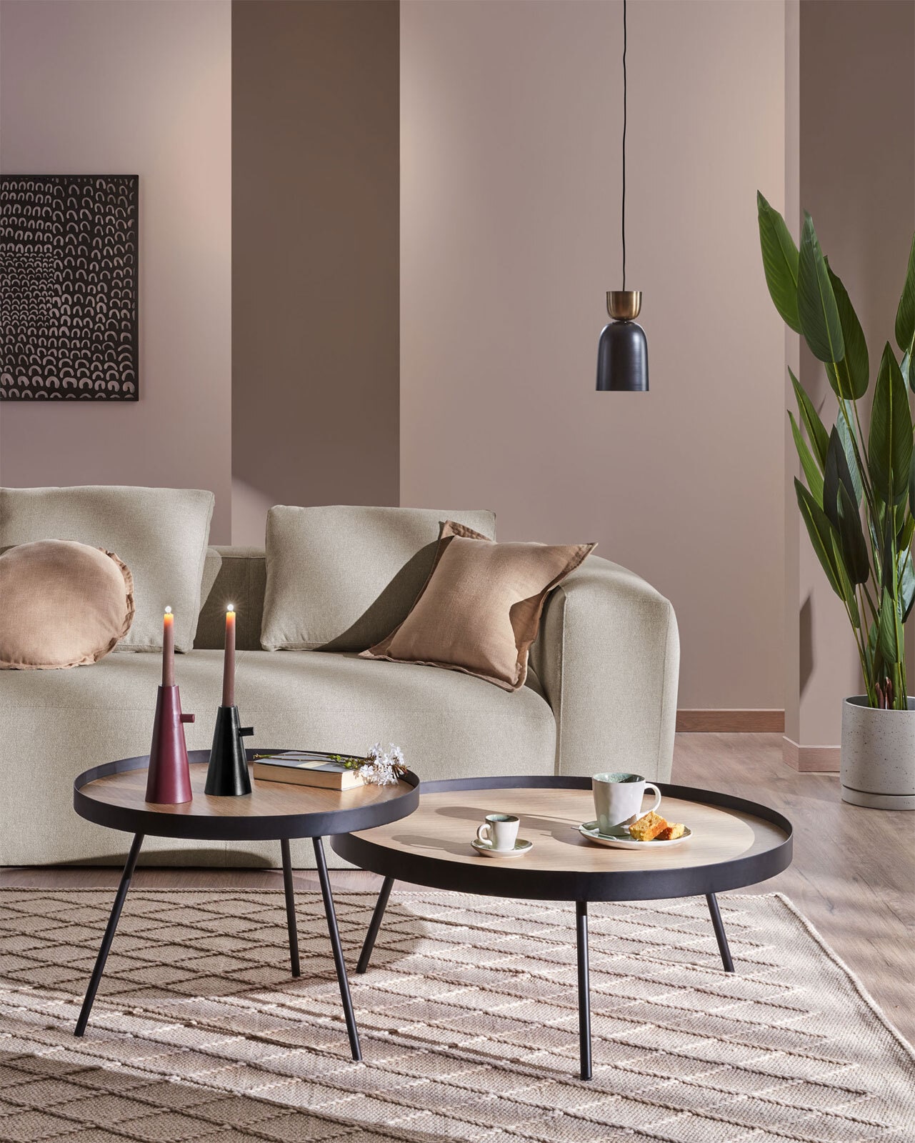 Kave Home Sofa BLOK 3-Sitzer beige