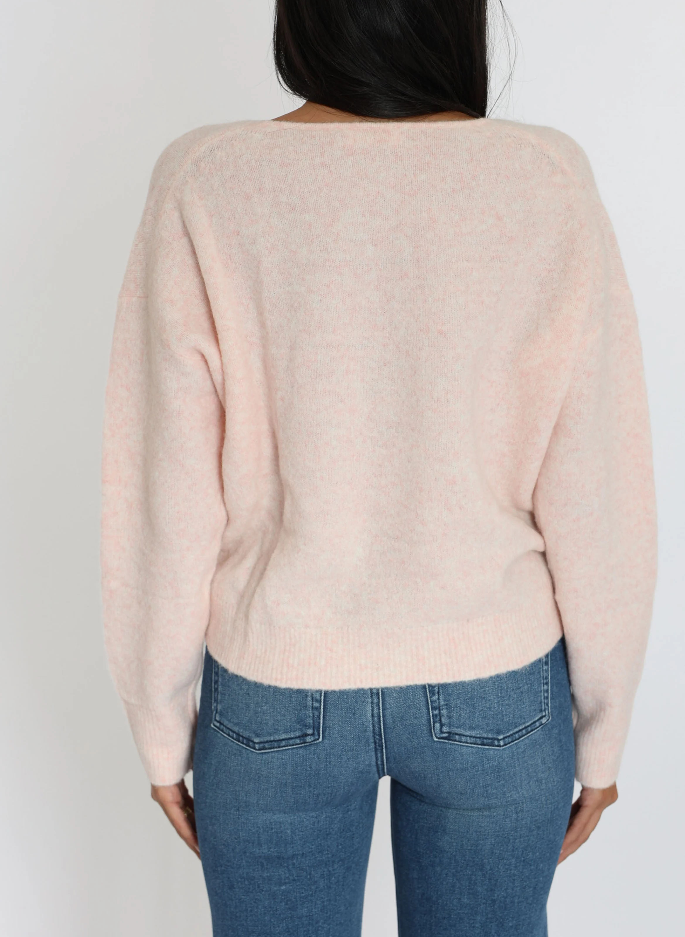 LIZA - Pull ample en laine mélangée | Rose