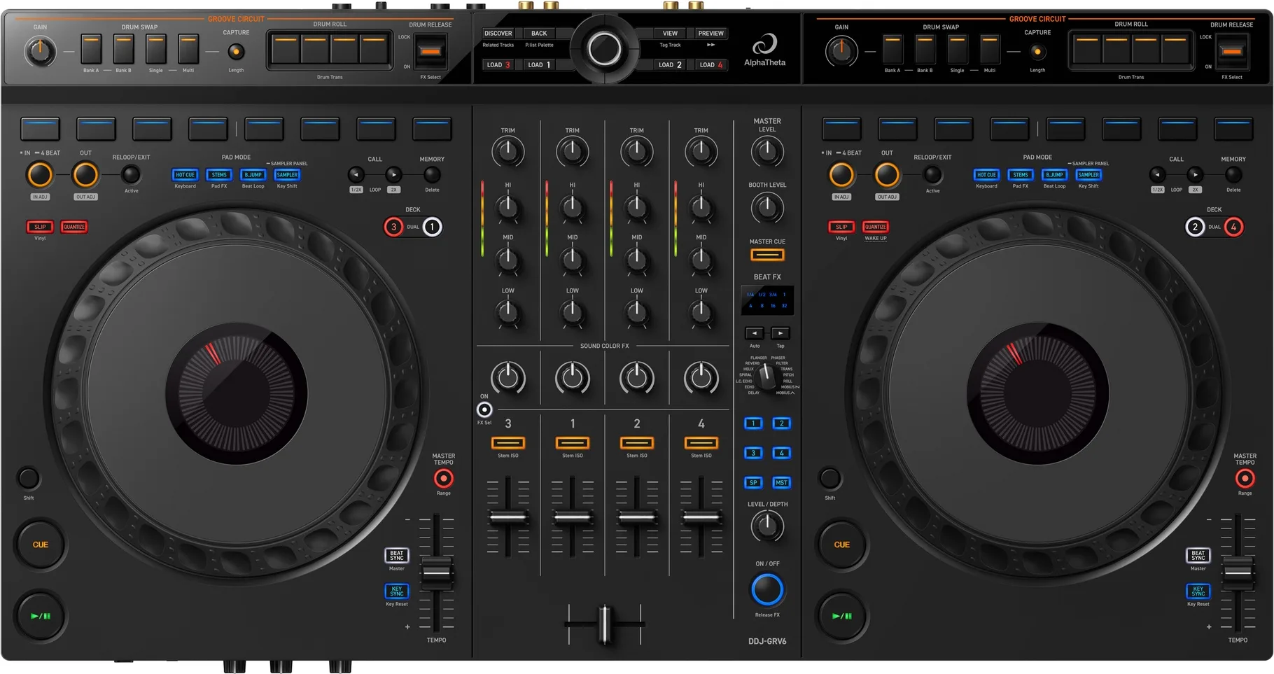 AlphaTheta DDJ-GRV6 Contrôleurs DJ
