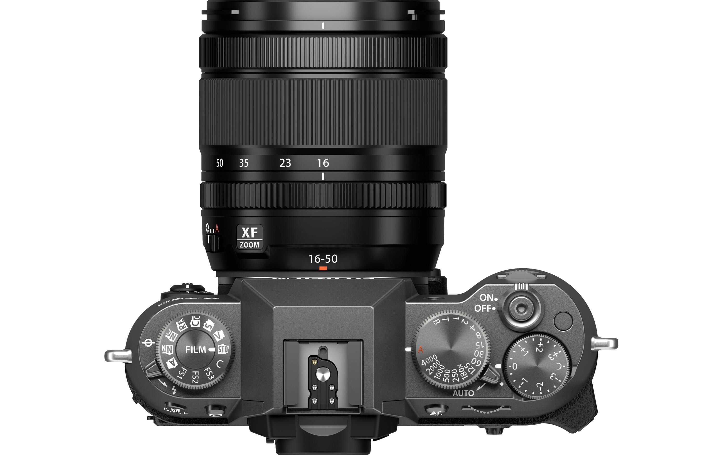 Fotokamera X-T50 Charcoal Kit XF 16-50mm<br>Kompakte Systemkamera mit 40.2-Megapixel-Sensor, 6.2K-Video und Filmsimulations-Einstellrad