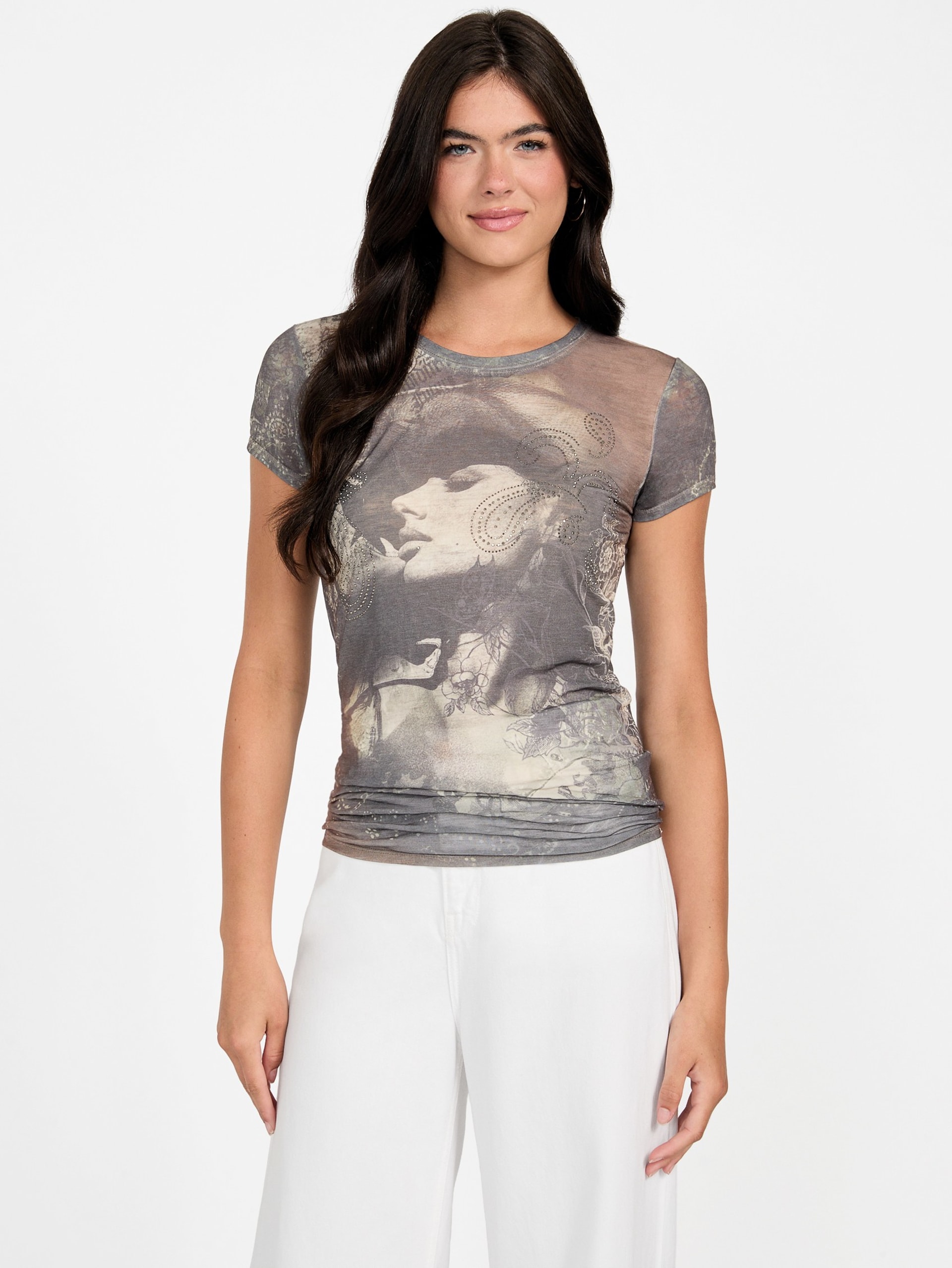 Camiseta Nostalgia Strass Burnout