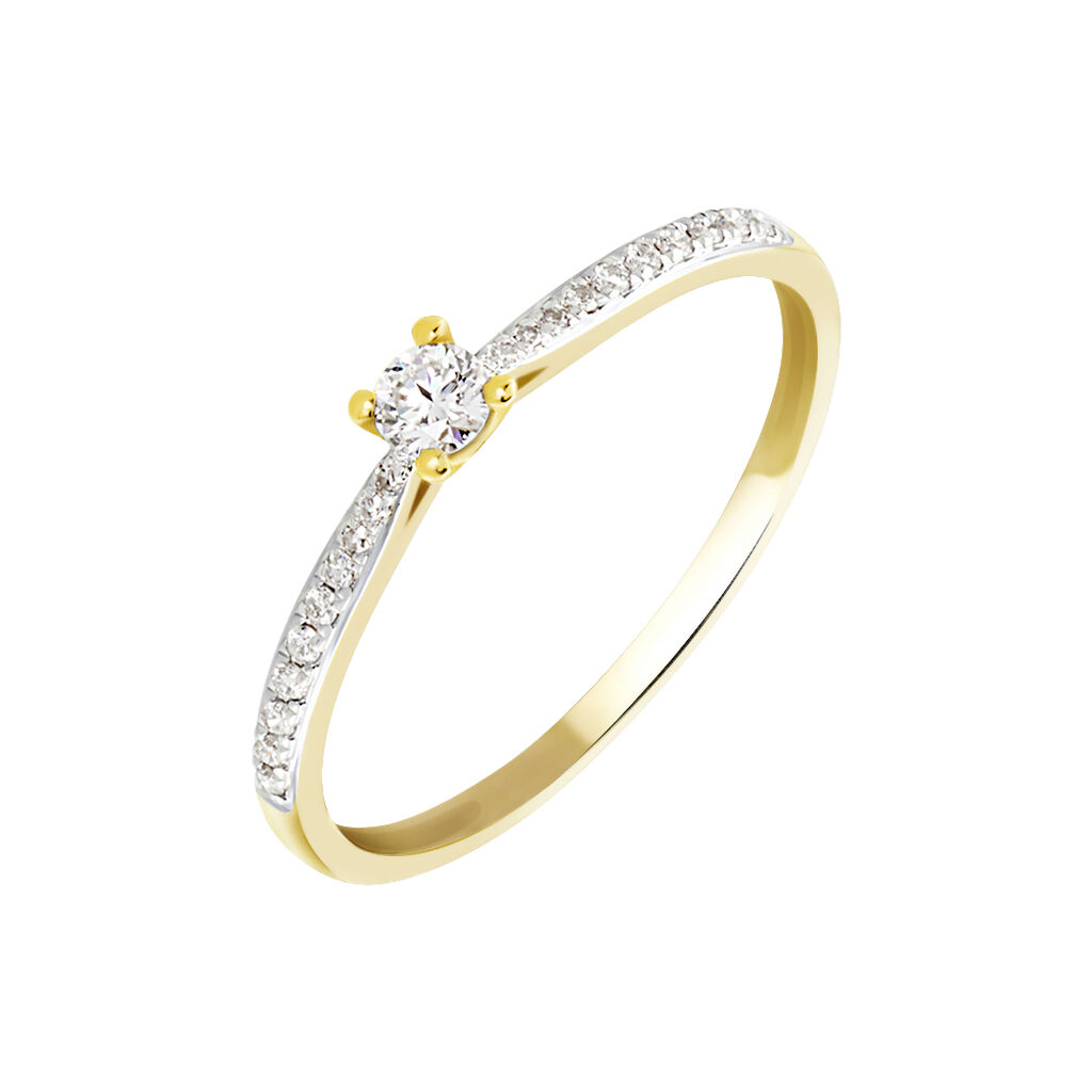 Bague Solitaire Hemera Or Jaune Diamant