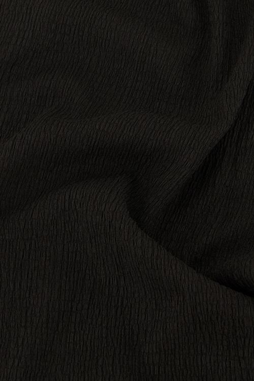 Zwarte crinkle top met structuur