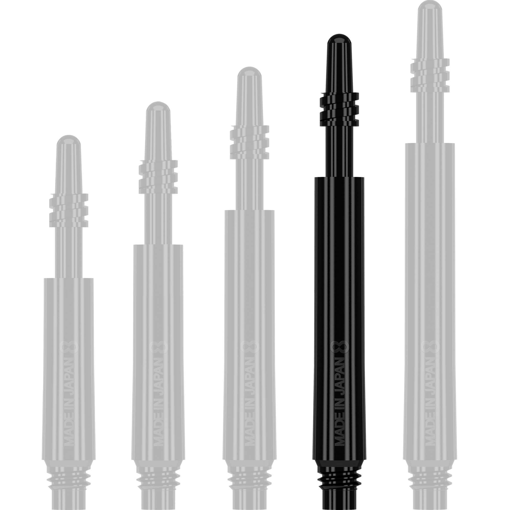 8 Flight - Regular Spin Shaft - Schwarz