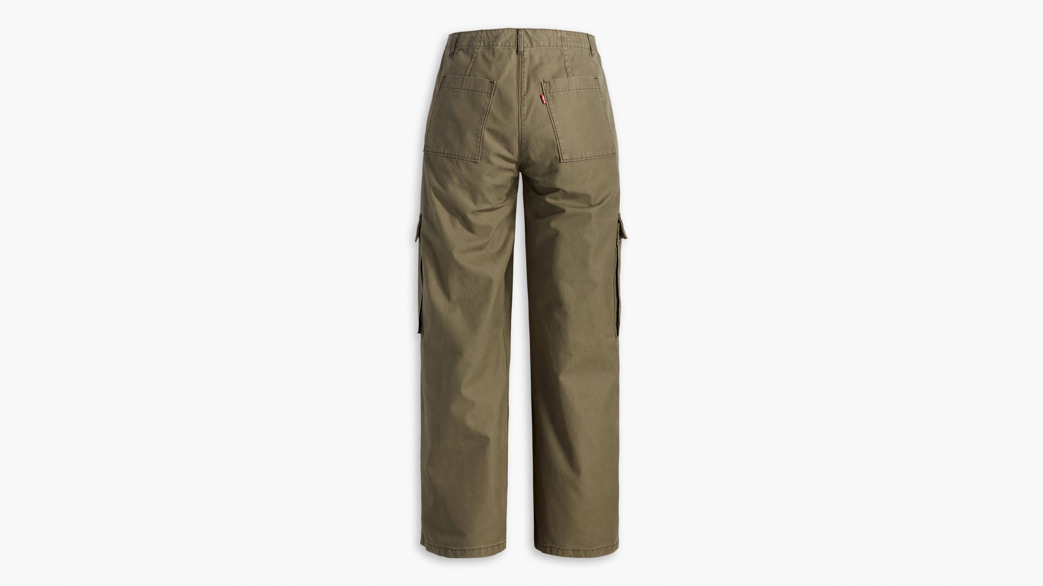 Pantalon baggy cargo - Olive Night - Vert