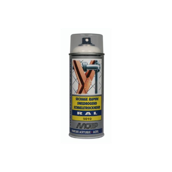 Motip Tinta Secagem Rápida Acrilico Branco 500ml Ral 9010