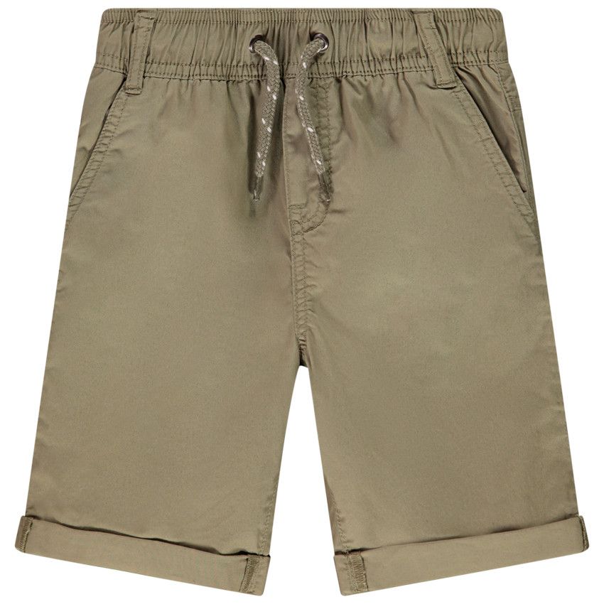 Bermuda court en coton pour enfant garçon - Kaki