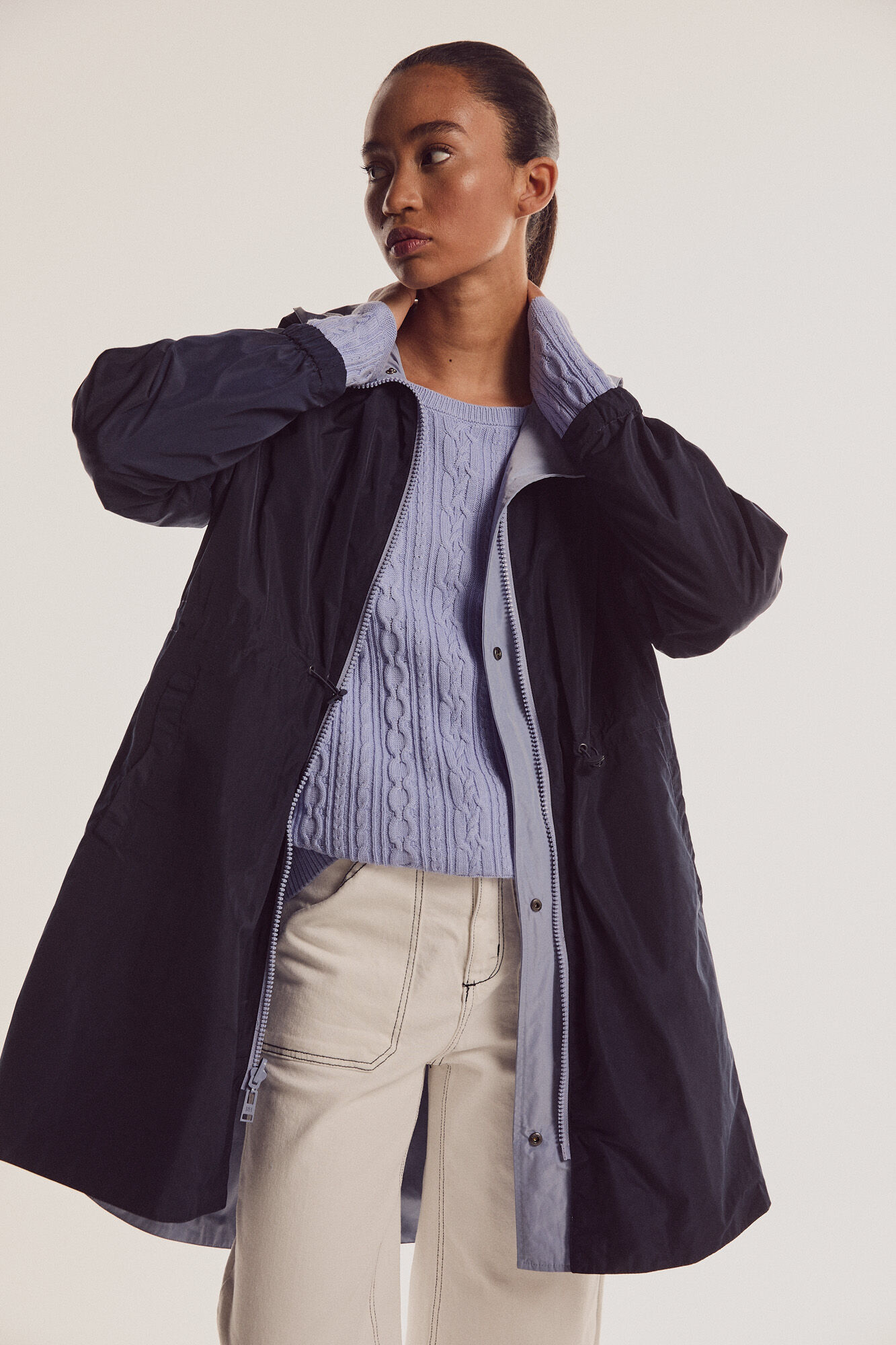Parka reversível com memória - Azul