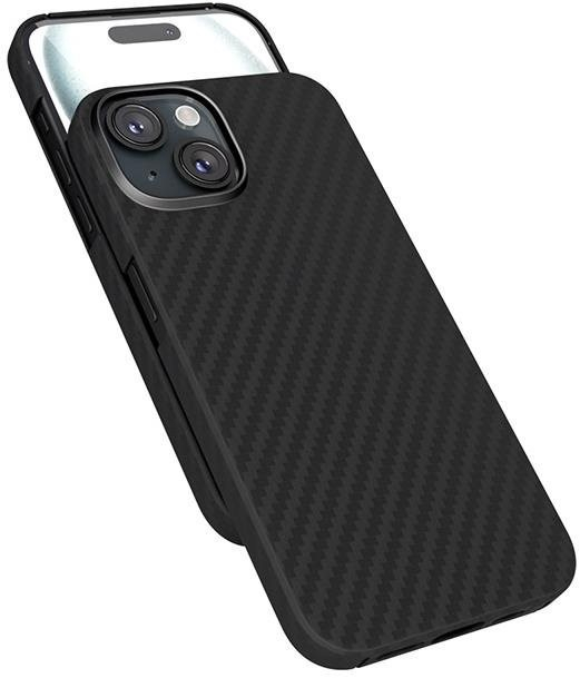 iPhone 15 MagSafe Aramid Schutzhülle (81110191300003) - Schwarz (Carbon)