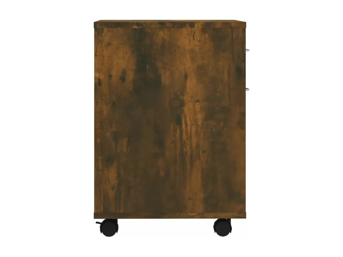Armoire roulante Chêne fumé 45x38x54 cm Bois d'ingénierie