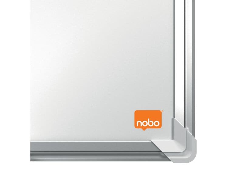 Nobo Premium Plus Whiteboard Stahl 90 x 180 cm, magnethafte Stahl Whiteboard im klassischen Format 90 x 180 cm mit magnetischer Oberfläche und Eckmontage