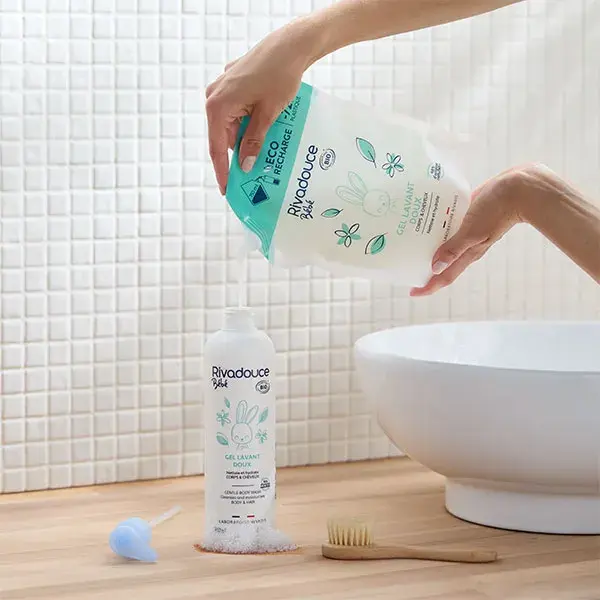 Gel de Banho Suave Orgânico Rivadouce para Bebês 750ml