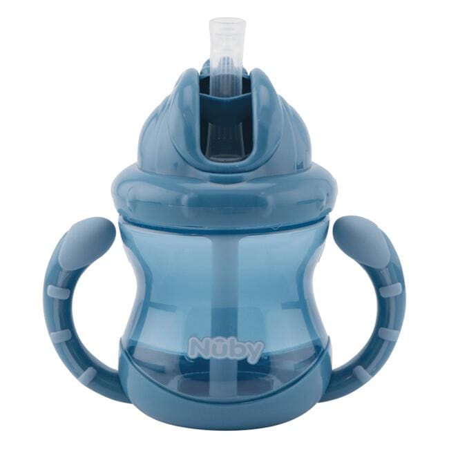 Nuby Flip-It Antilekbeker Handvaten Blauw 12 Maanden