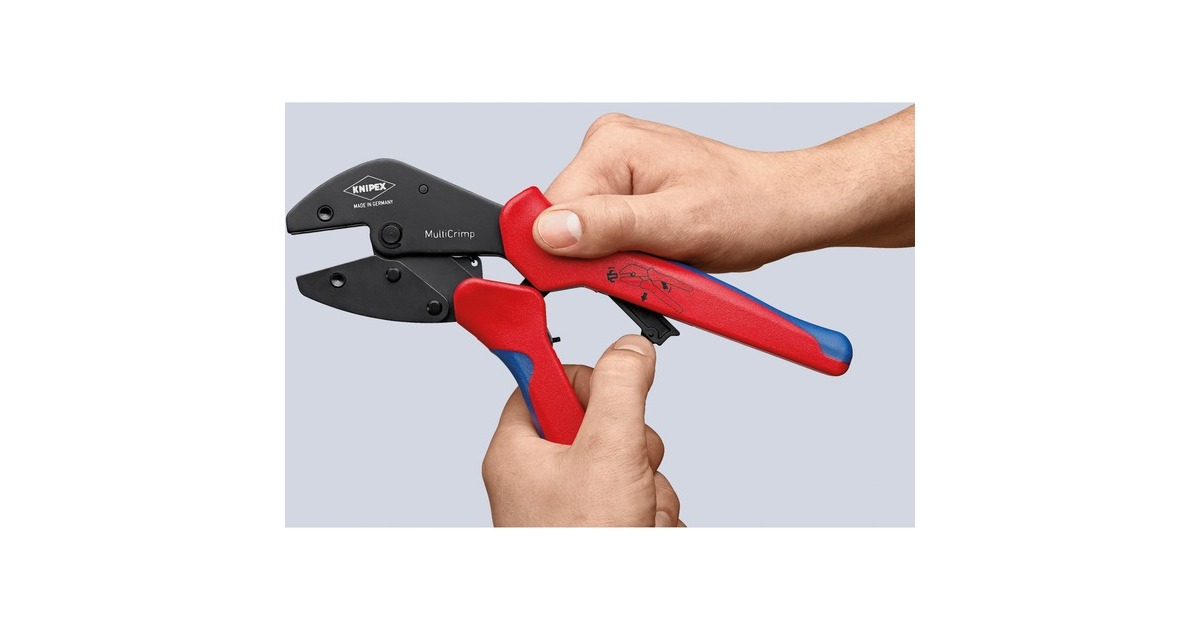KNIPEXMultiCrimp krimptang 973302  (Rood/blauw)