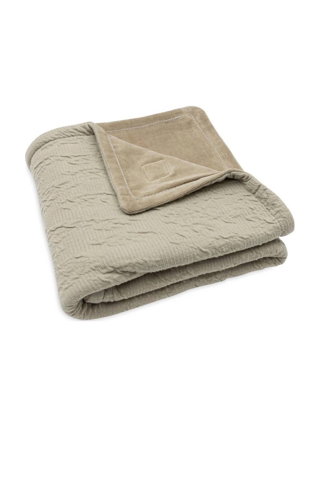 baby wiegdeken 75x100cm Soft Waves - Olive Green/Velvet