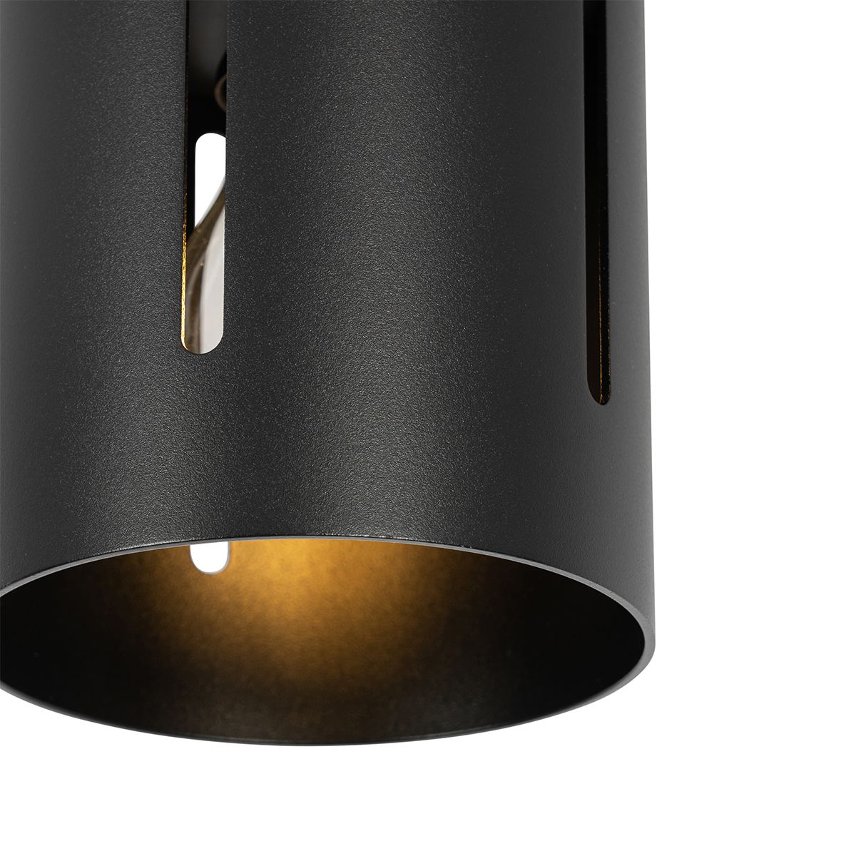 Design plafondlamp zwart met lichteffect - Yana