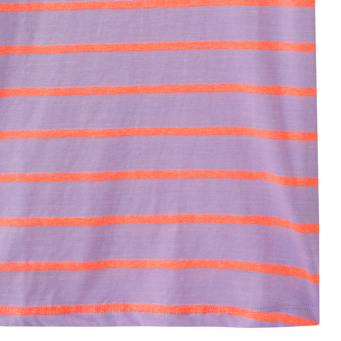 Yigga Mädchen T-Shirt mit Streifen helllila / orange