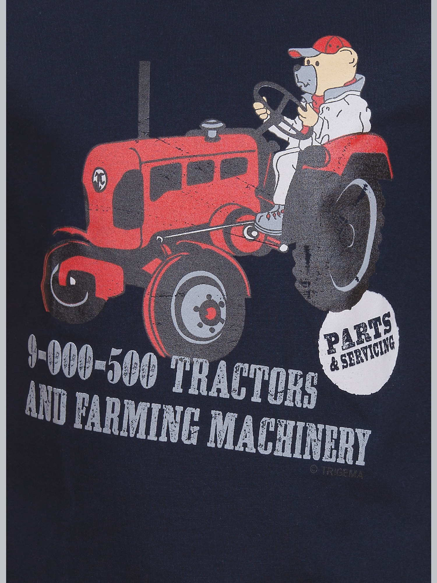 T-Shirt mit Traktor Navy