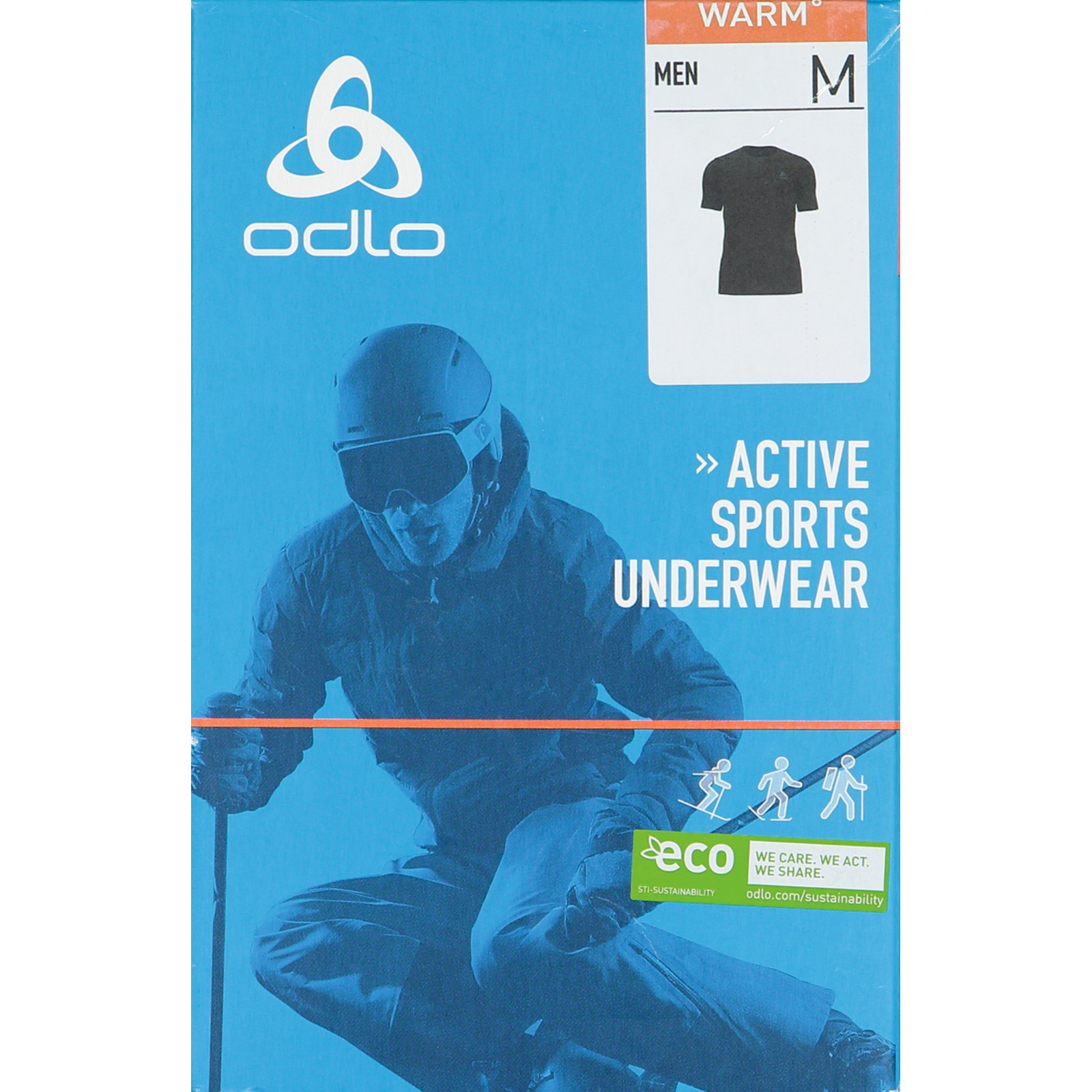 Odlo Herren-Baselayer T-Shirt Active Warm L, schwarz