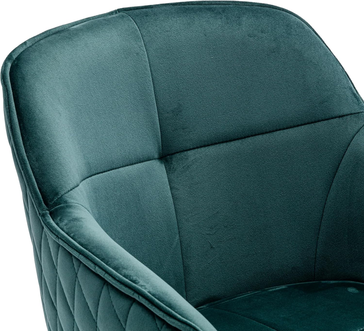 EMMA Esszimmerstühle 2er Set mit schwarzem Metallgestell, Grün - Bequeme Samt Stühle für Esszimmer & Wohnzimmer - 59 x 82 x 62 cm (B/H/T)