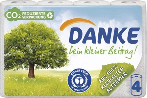 DANKE Haushaltstücher Recycling 45 Blatt, 4 Stück