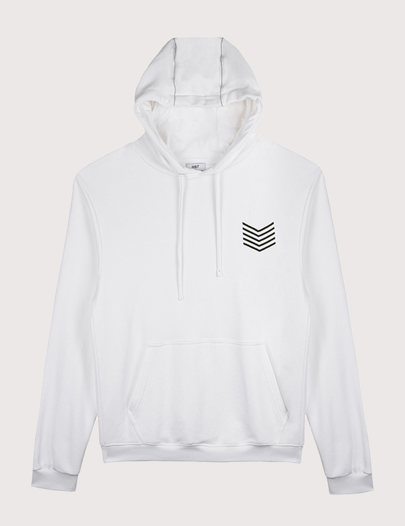 HBT COTTON | FABIO SWEAT CAPUCHE MIXTE BLANC