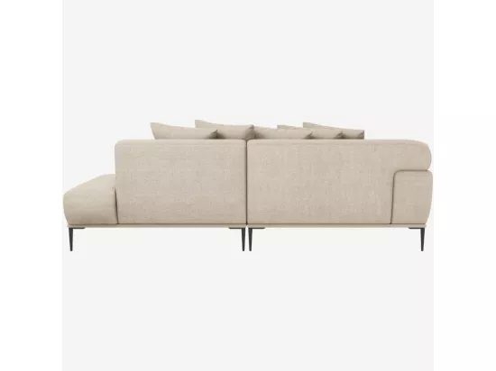 HABITAT - Méridienne gauche en coton et lin garnie de plumes - Beige - Ottone II