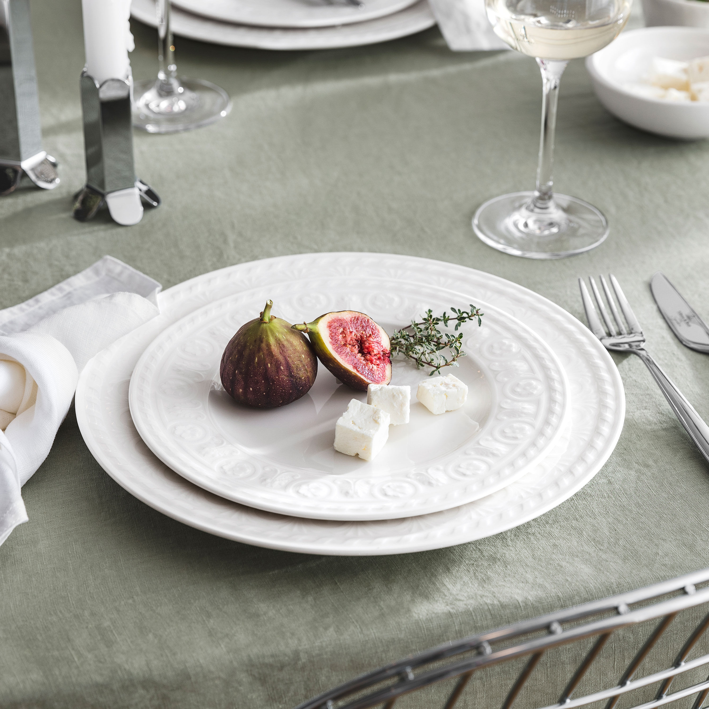 Cellini Appetizer and dessert plate White, 8.7'', Premium Porcelain