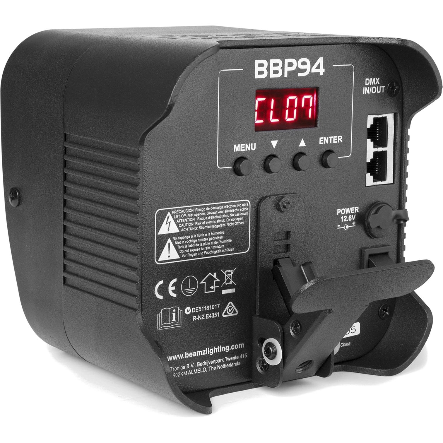 BeamZ BBP94 Battery Uplight Par 4x 10W