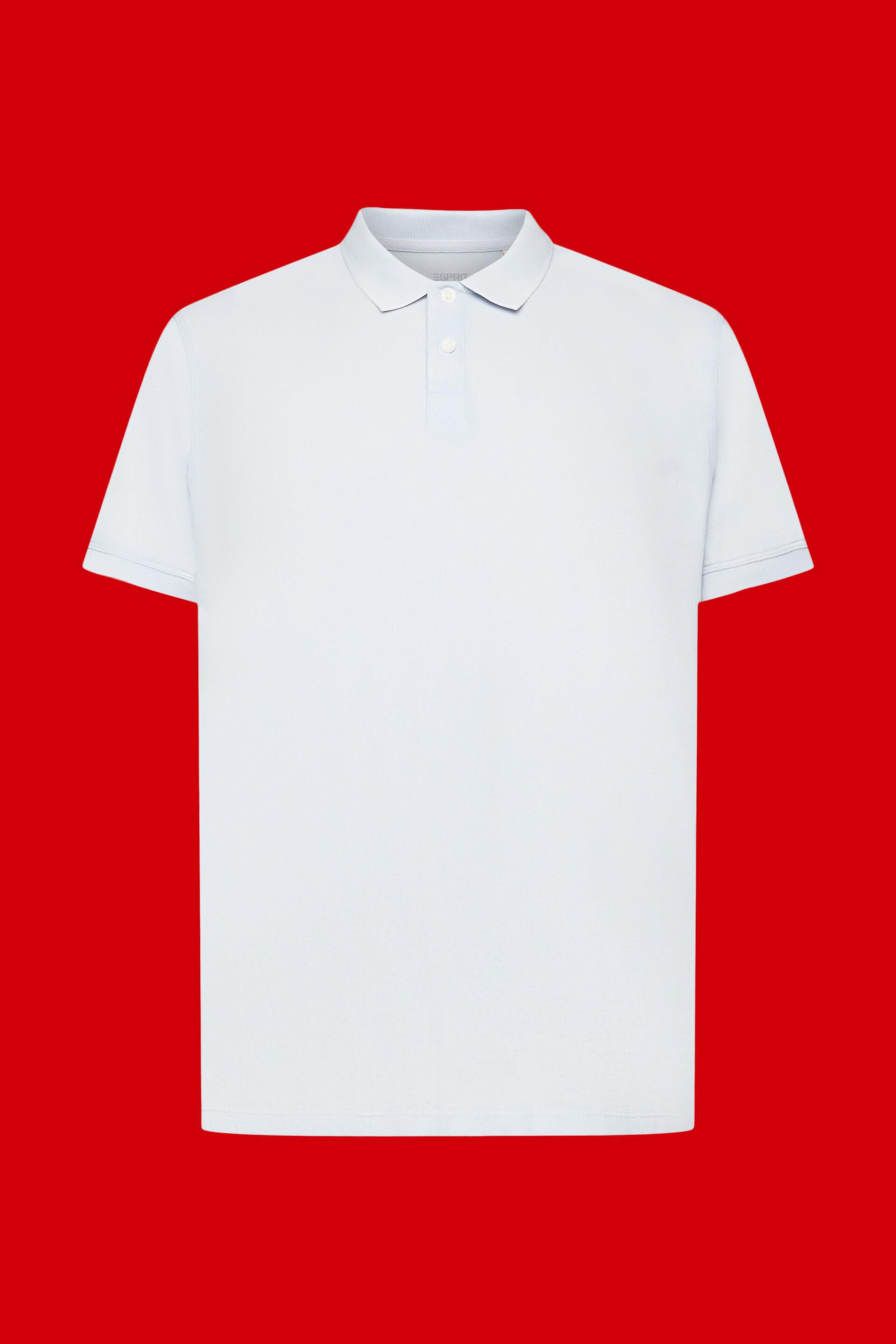 Polo en maille piquée de coton, au délavage Stone washed