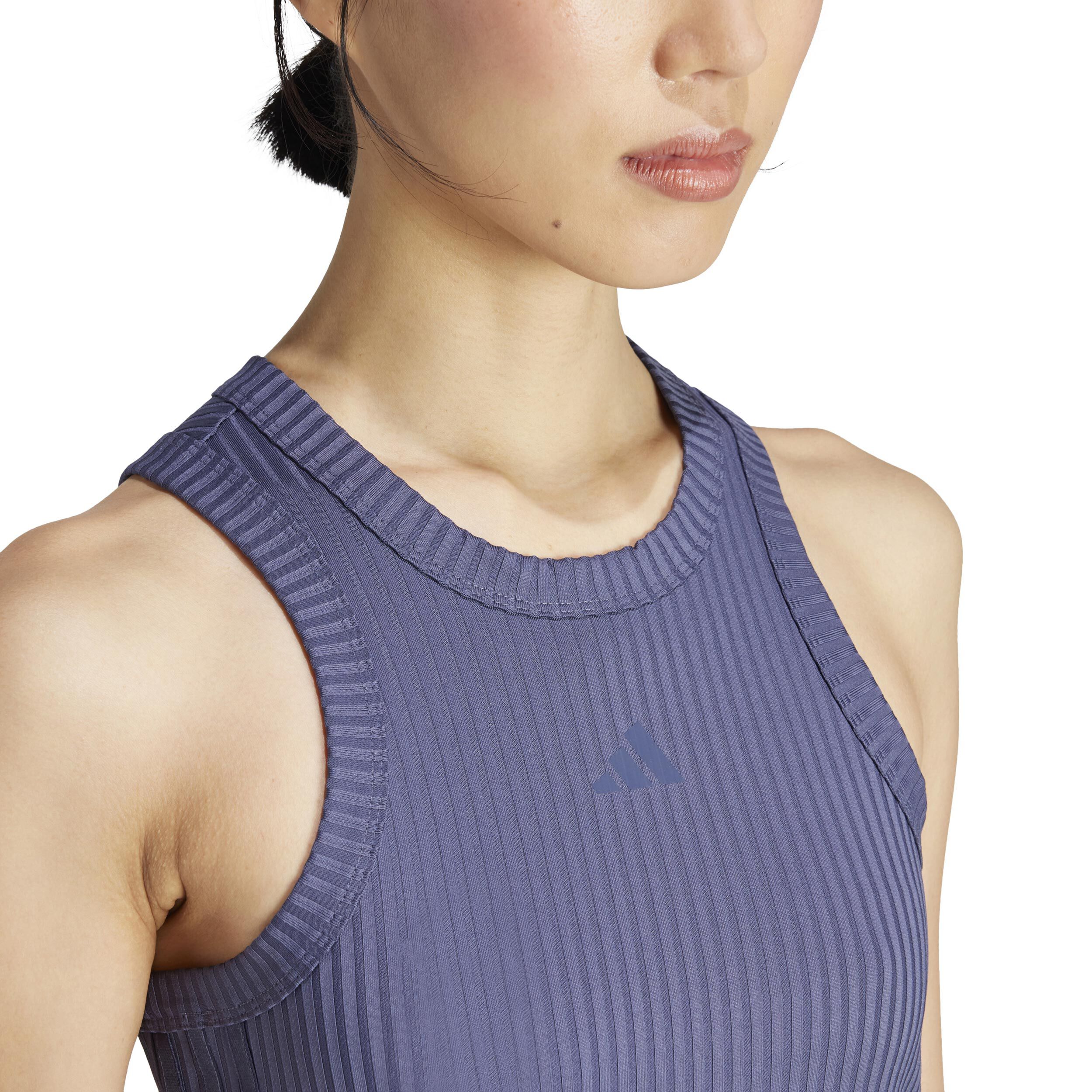 adidas All Gym Seasonal Rib Débardeur Tank Top Femmes - Bleu