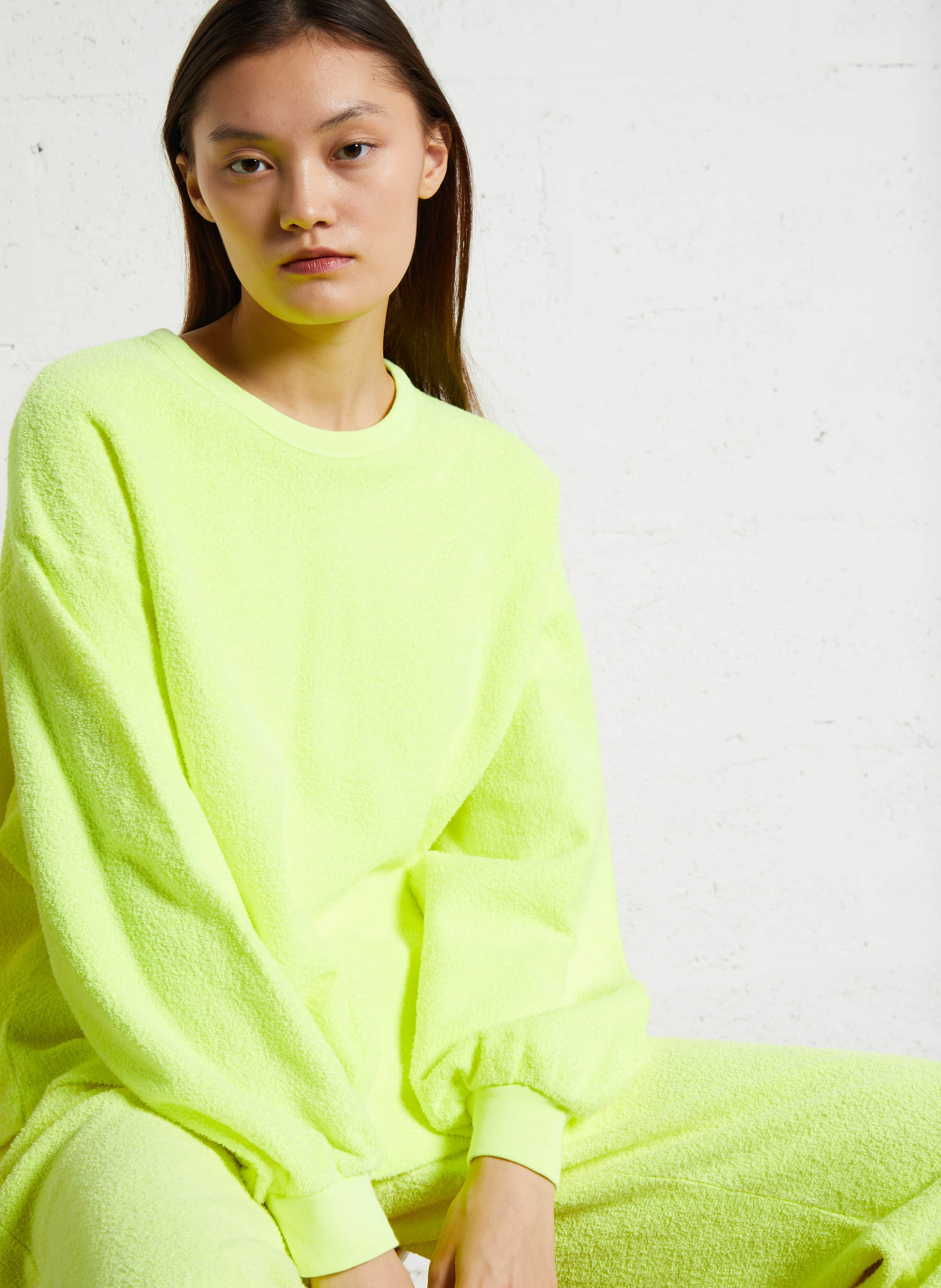 BOBYPARK - Sweat ample col rond en coton bio | Jaune