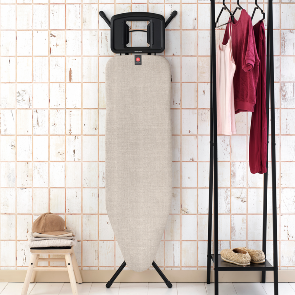 Strijkplank B, 124x38 cm, solide strijkerhouder - Denim Grey