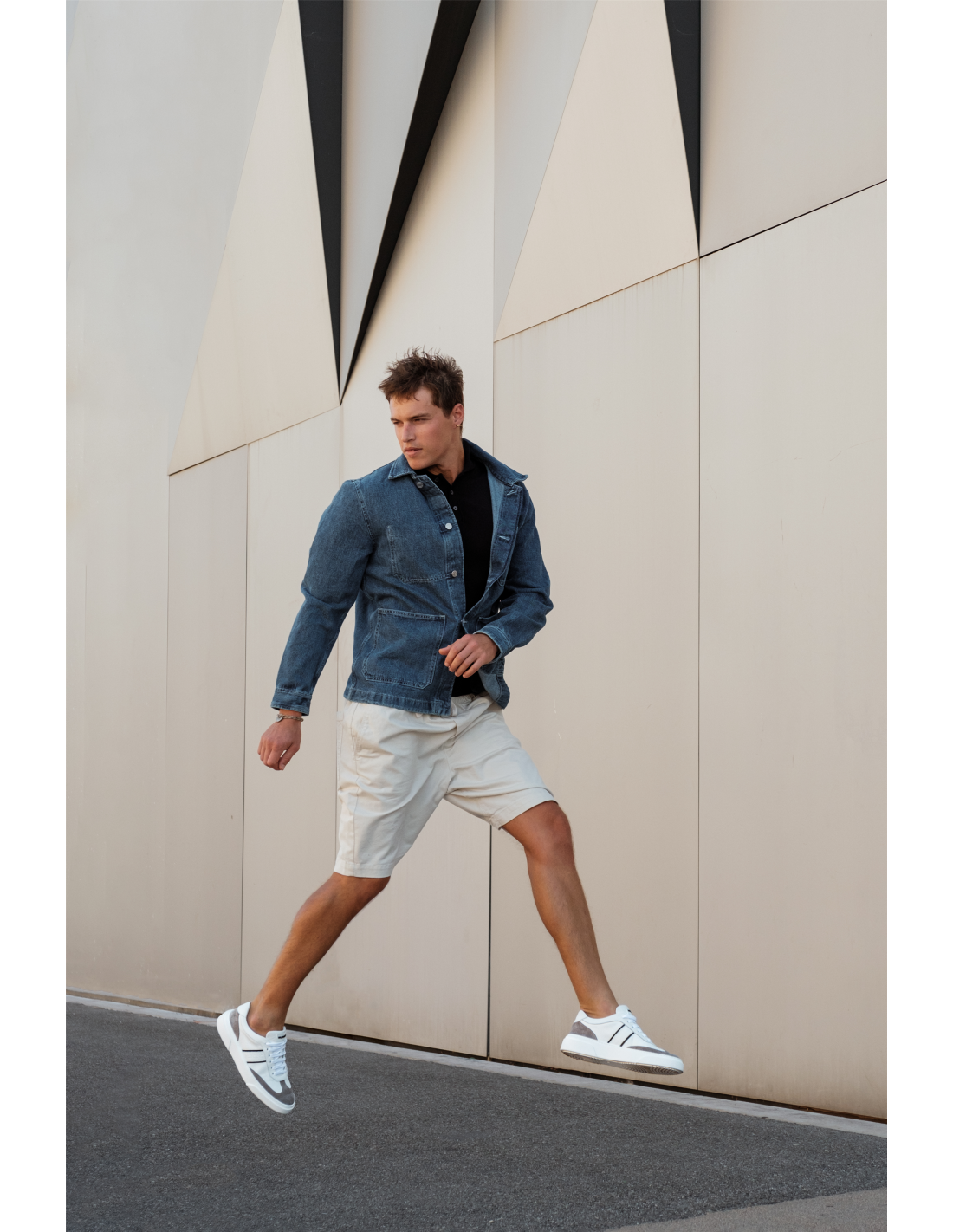 valentino Baskets de ville homme stan m2 cuir blanc/marron