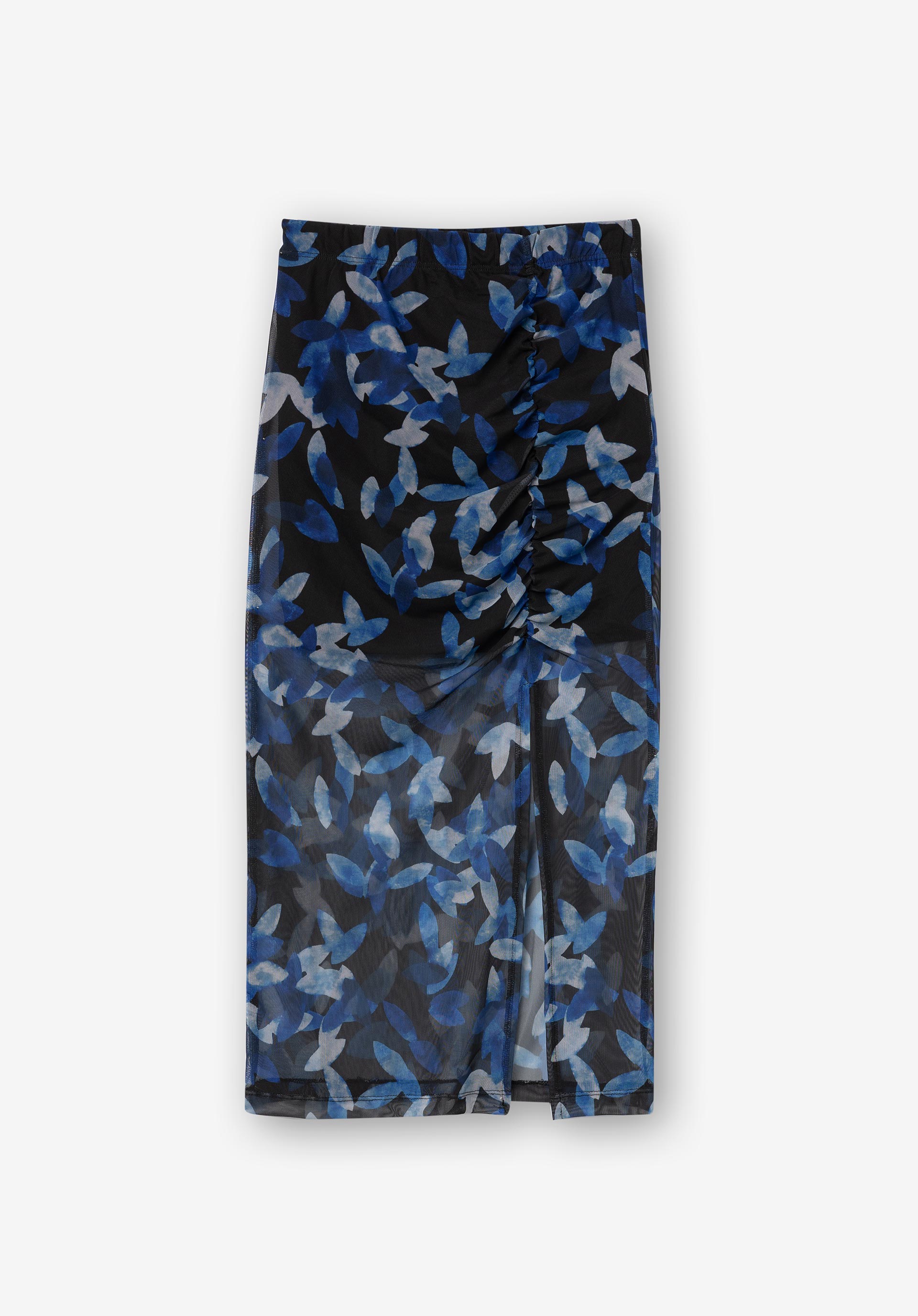 Saia Midi Mesh Estampada