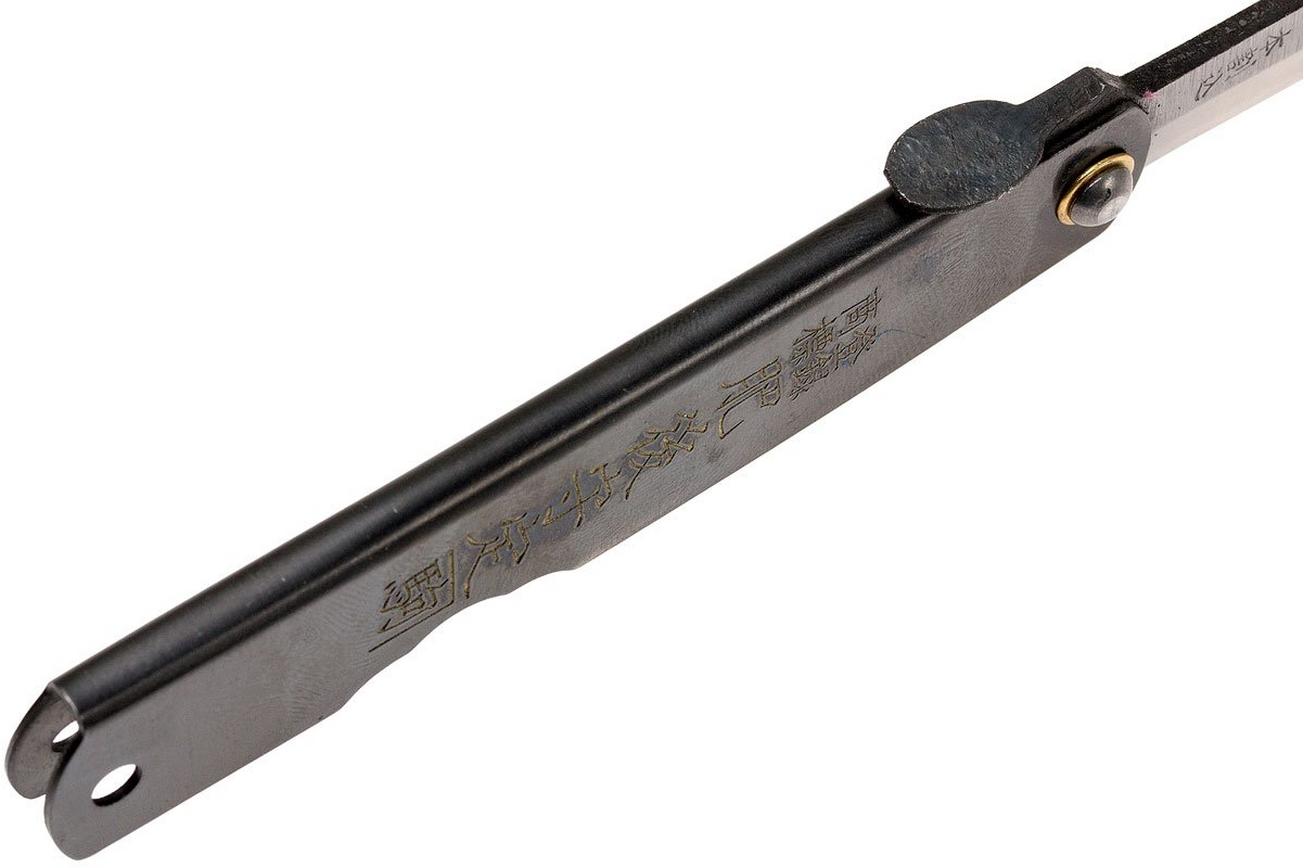 Higonokami zakmes 7,4 cm KT-HIGO07BL, SK-koolstofstaal, zwart