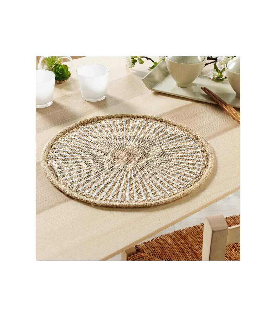Set de Table en Jute Soleimio 38cm Naturel