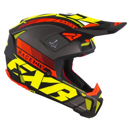 Casque cross FXR CLUTCH BOOST HI VIS/GREY/RED 2021 - Jaune / Rouge