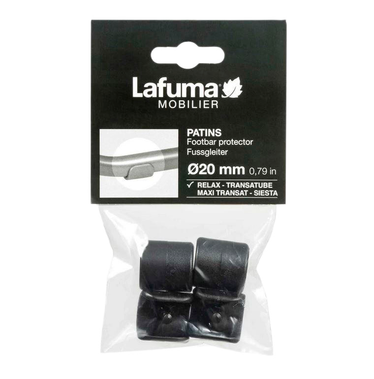 Fußschoner für Relaxliege RT2  Ø 20 mm 4 Stück Schwarz