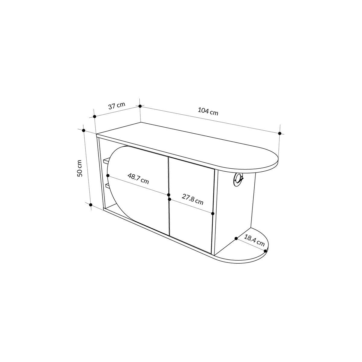Calicosy - Schoenenkast Nova - 104 cm - Houtlook | Wit