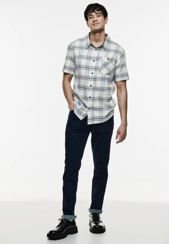 Hemd mit Karomuster - deep navy blue
