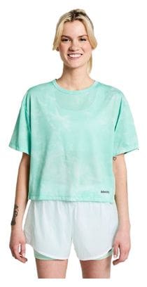 Maillot Manches Courtes Femme Saucony Elevate Run Vert