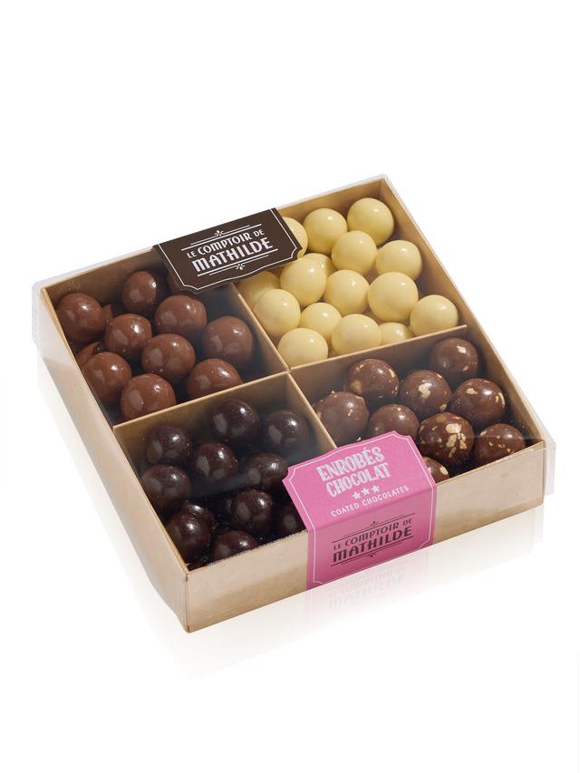 Le Comptoir de Mathilde Schokoladen Geschenkset aus Trüffelschokolade und Schokoperlen, 2-teilig