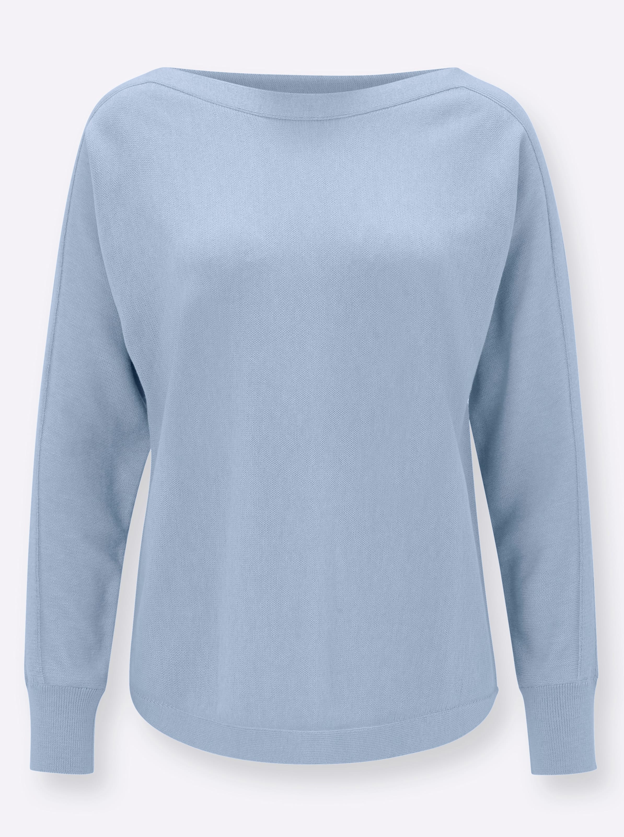 Langarm-Pullover in hellblau